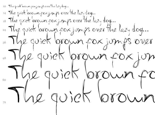 My Mom's Font font waterfall